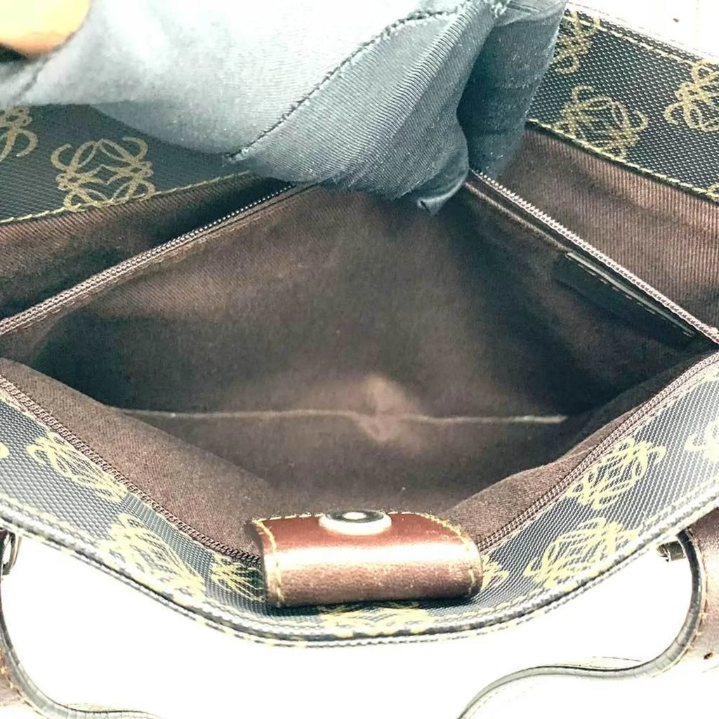 (Good) Brown Tote Gray Anagram Pre-Owned LOEWE Bag x