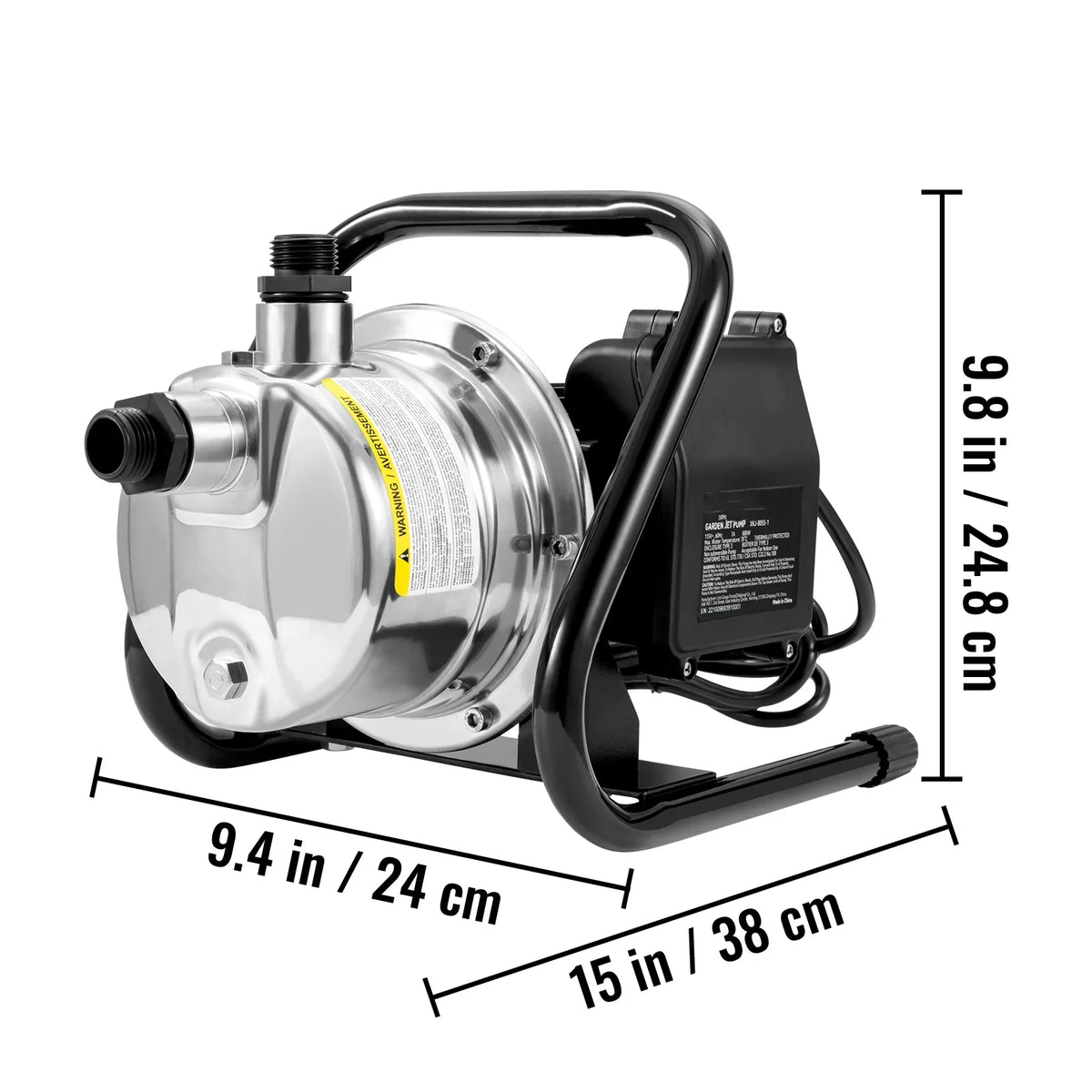 Lawn Portable Lake 1.5 Sprinkler 87 GPH 1200 Pressure, WaterTransfer for ft Pumps Booster system, 115V, Fountain, Steel Max Pump, Jet BENTISMShallowWell Stainless Height, 164 psi Irrigation HP Garden