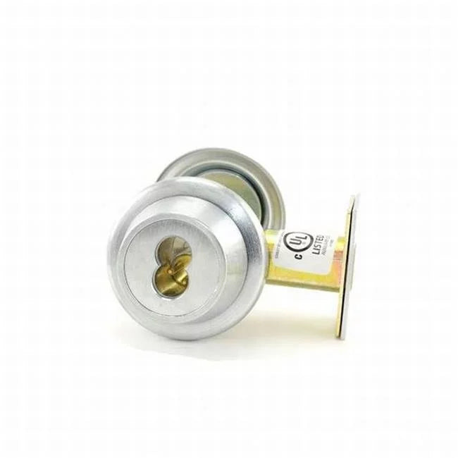 Less Backset 7 Cylinder in. Pin Strike Satin 2.75 Standard Stanley Best Series Single - Chrome Core Deadbolt 8T