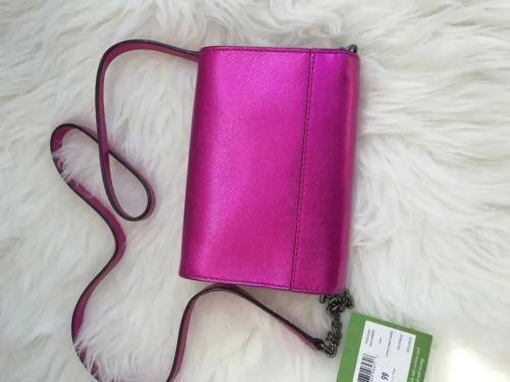 Crossbody Kate Bajarose NWT Pink Metallic Street Cedar Clutch Cami Bag Spade