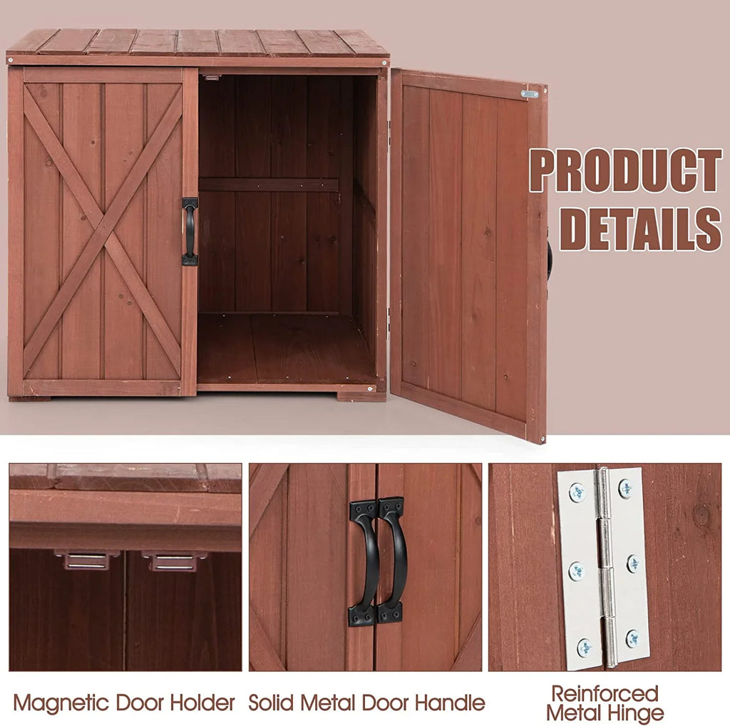 Storage Easy x 30" & Wooden for 28.5" Assembly, Garden Countertop, Space Inner Cabinet Porch, Deck Box (Brown) x Storage Storage Box, Tool Outdoor 22" W/Spacious 30" Backyard