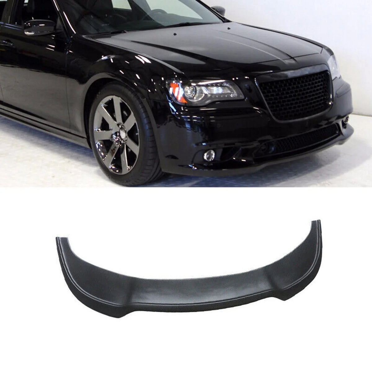 Lower Black Front 300 Bumper Matte Sedan 2015-2022 Lip Chrysler SRT for NINTE