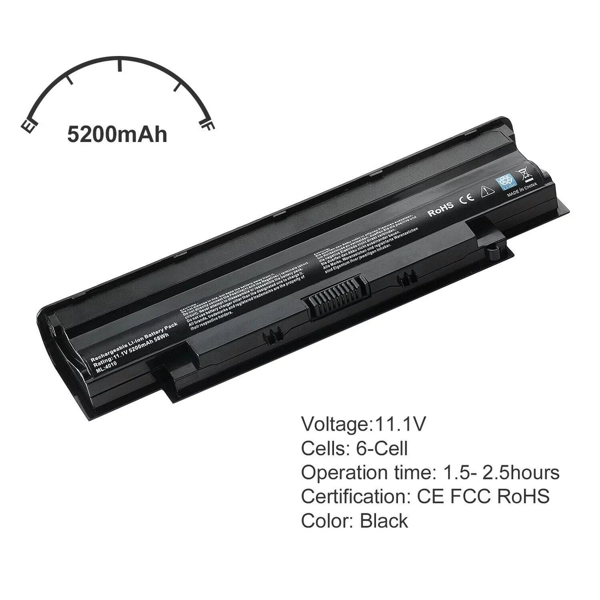 Dell N4010 312-0233 N5050 Inspiron 14R N5010 for 451-11510 Battery 15R M5110