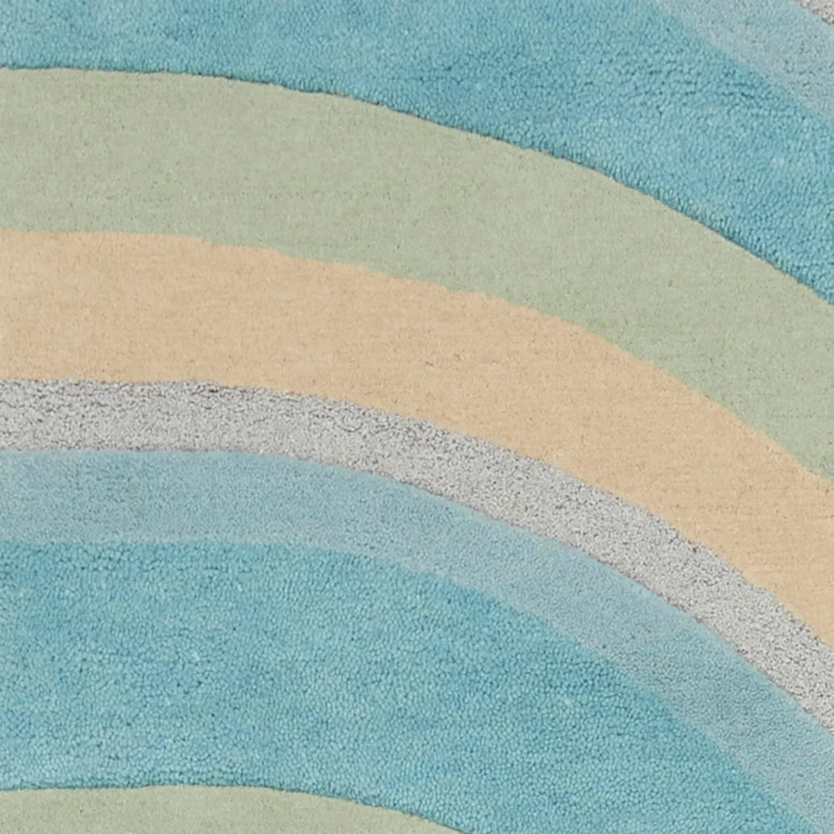 '- Blue Hand Tufted Beige x 12'3" Ocean Runner Waves Abstract Rug 8' 9'3" HomeRoots