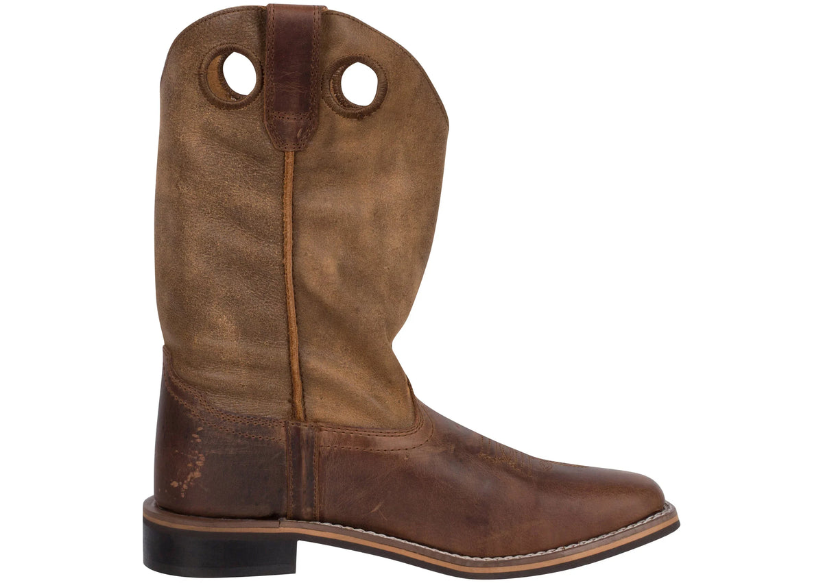 US Smoky Boot Boys' Waylon 5 D(M) Toe Brown Mountain Square Distressed Western