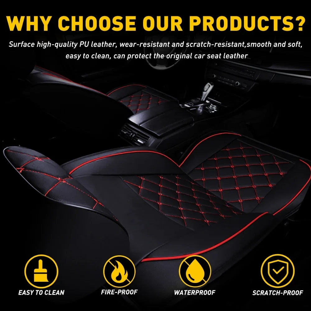 Set, Car Crew,Double,Extended HD Covers GMC Sierra Fit Pickup Cab 2007-2023 / Silverado Seat Truck(Full 1500/2500 Full 3500 Black-Red) or for Set HD
