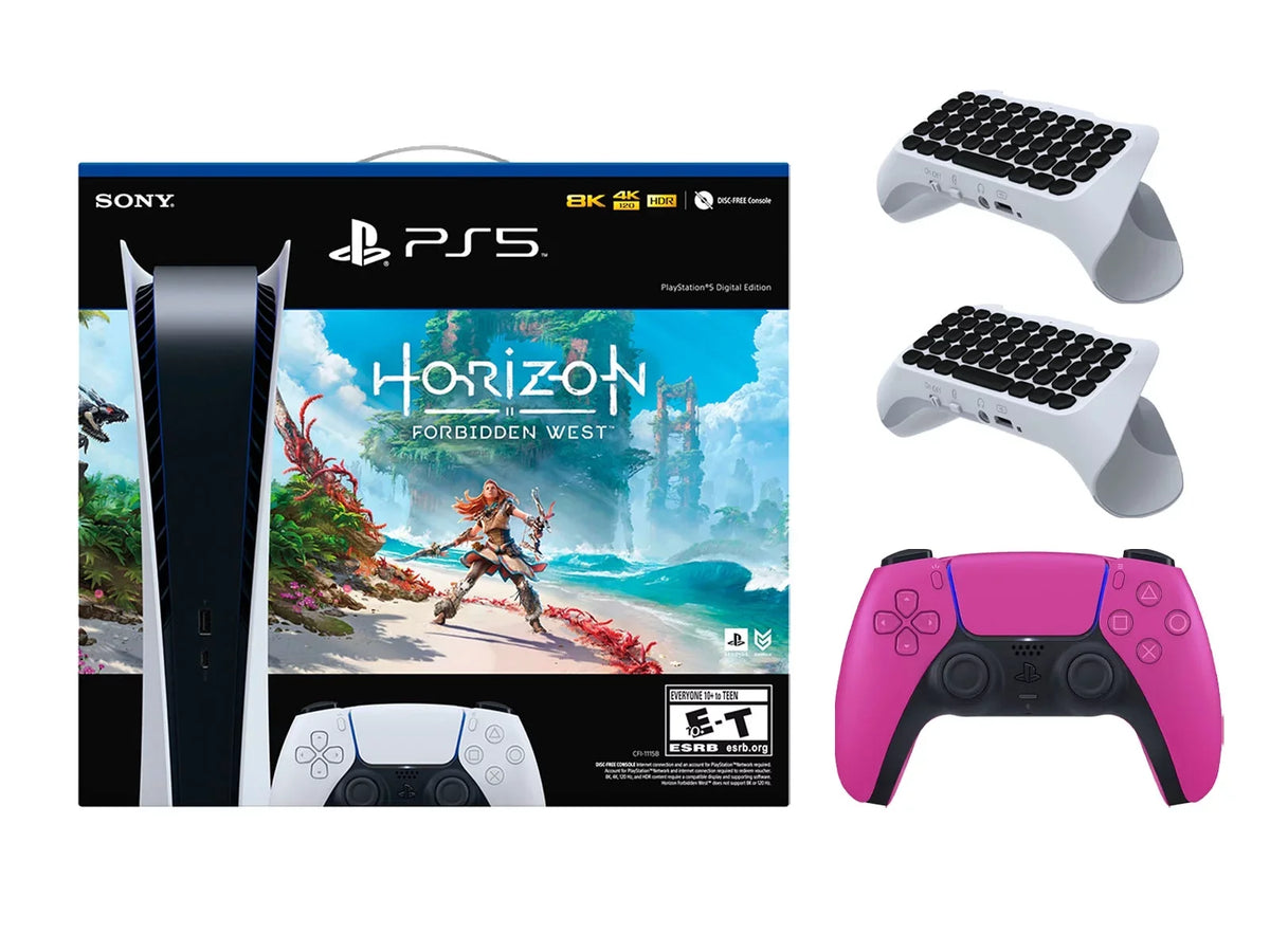 Surge Keypad with Pink with 2 Forbidden Playstation Extra West Pack Horizon Wireless Controller 5 Sony Bundle Digital