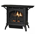 Gas Log - 10000 Black Coutour Set, Millivolt BTU Natural Porcelain Burner