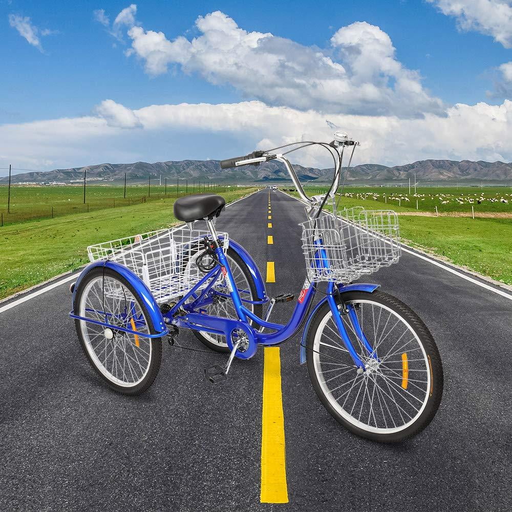 Blue SalonMore Wheel Tricycle Women's Adult 26-Inch Men's Bike,