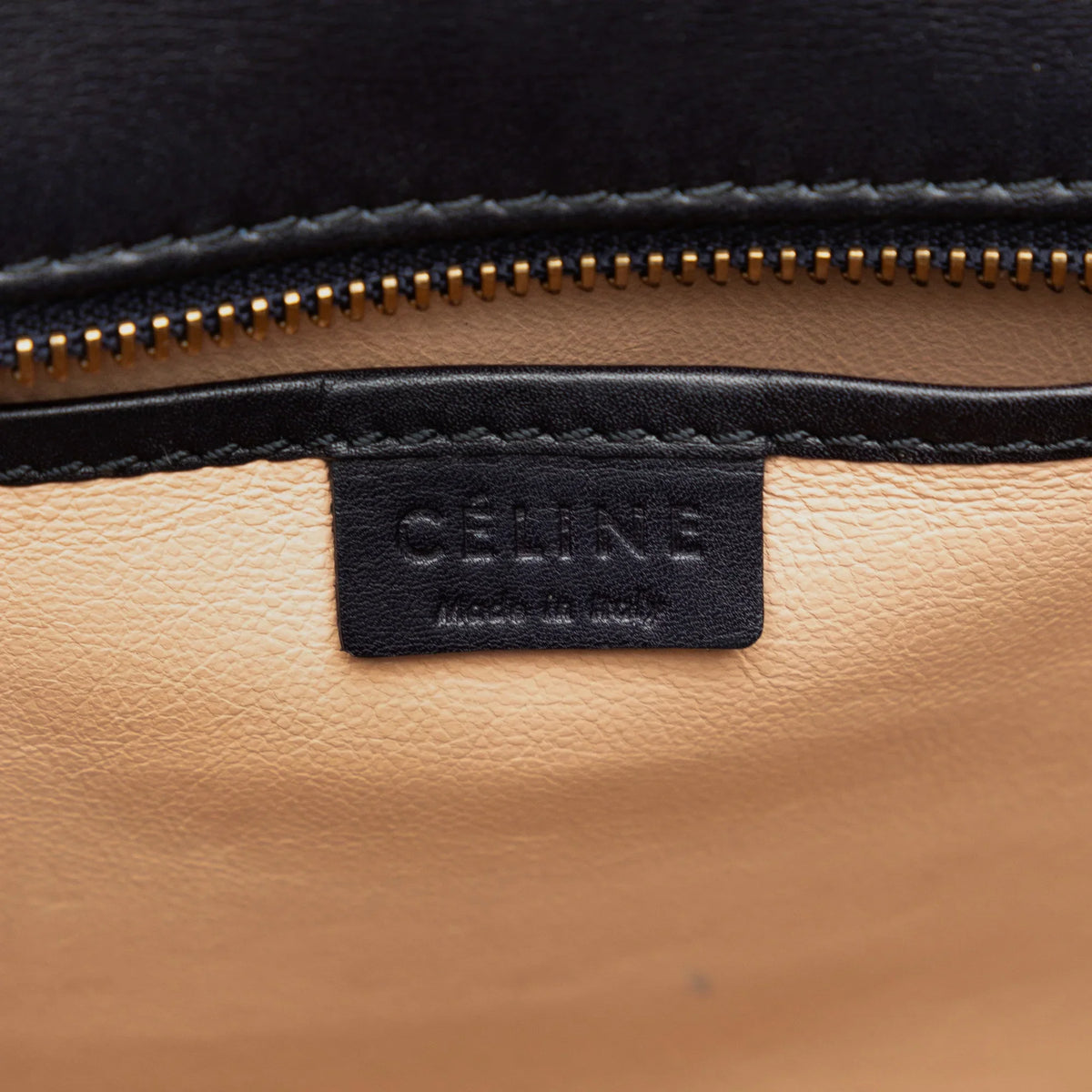 Tote (Good) Satchel Tricolor Luggage Unisex Calf Celine Authenticated Leather Brown Nano Pre-Owned