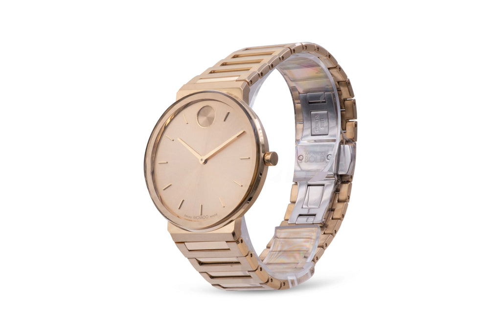 Unisex Movado Bold Gold-Tone Watch 3601081 Horizon
