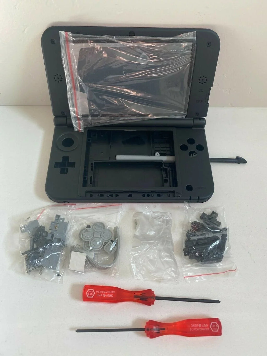 Pokemon XL Shell 2015 3DS Housing Screen Red for Nintendo Tools Replacement
