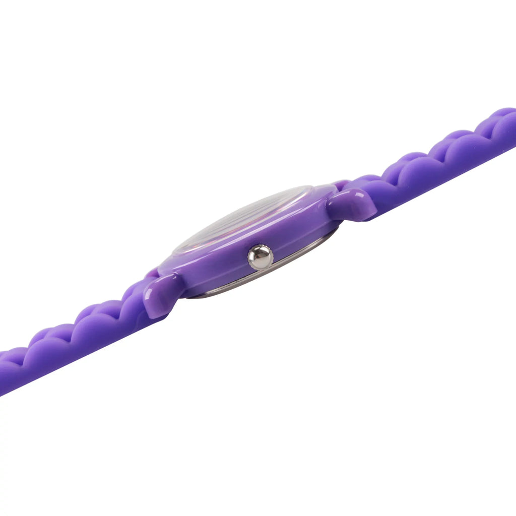 Plastic Watch, Strap and Time Girls' Teacher Frozen Purple Elsa Purple Silicon Anna