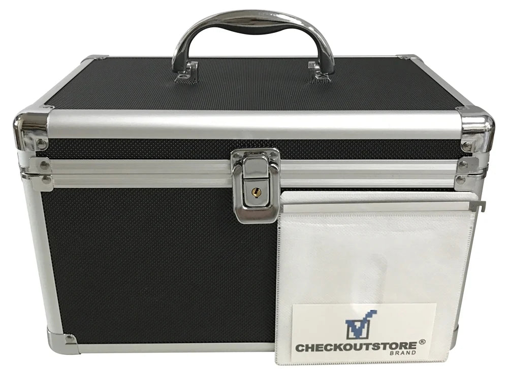 200 Aluminum Storage Black CD/DVD Sleeves Discs) Hanging (Holds Box CheckOutStore
