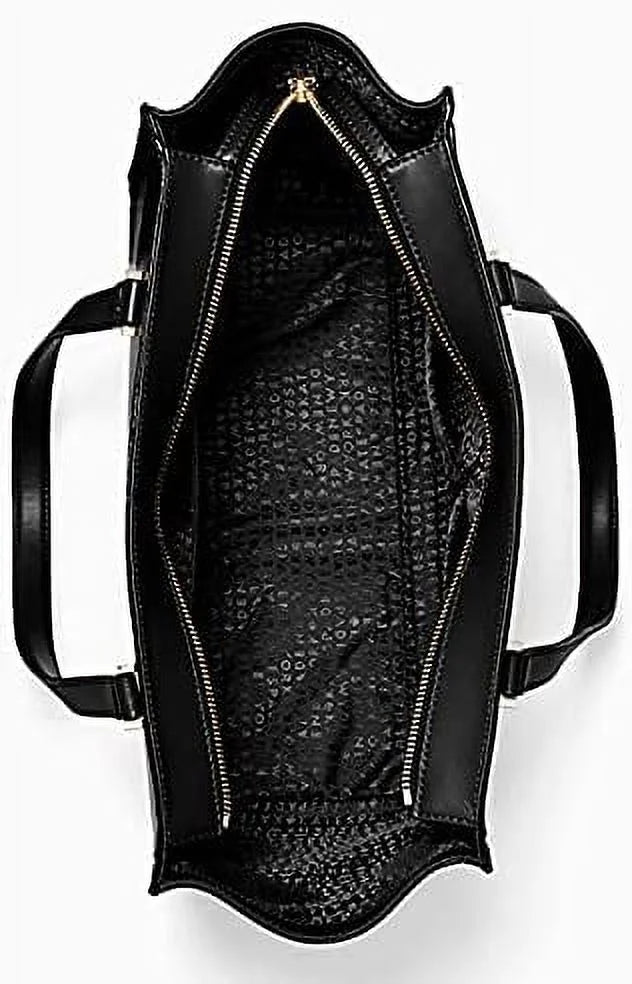Vita York Court New Spade Regatta Handbag, Black Leather Kate
