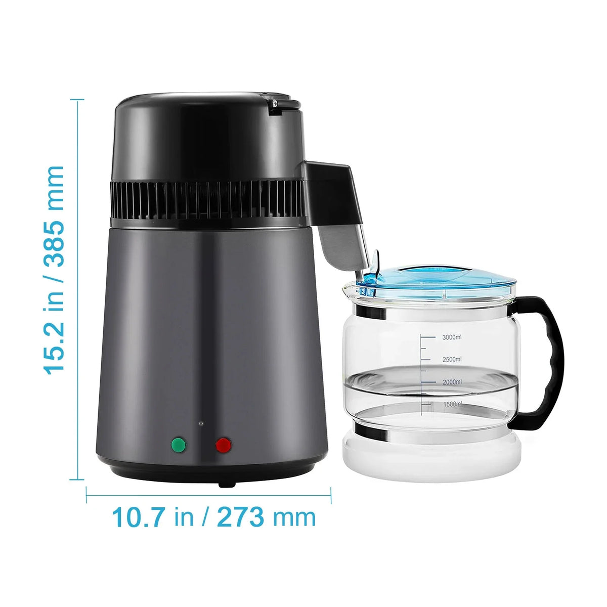 Steel Purifier Water Machine SKYSHALO Distiller 4L Countertop Interior Stainless