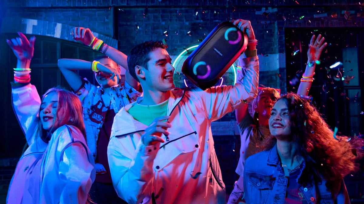| | Rave by Anker- PartyCast | Playtime Soundcore A3390Z12 18-Hour | IPX7 Black Portable Waterproof | 80W Speaker