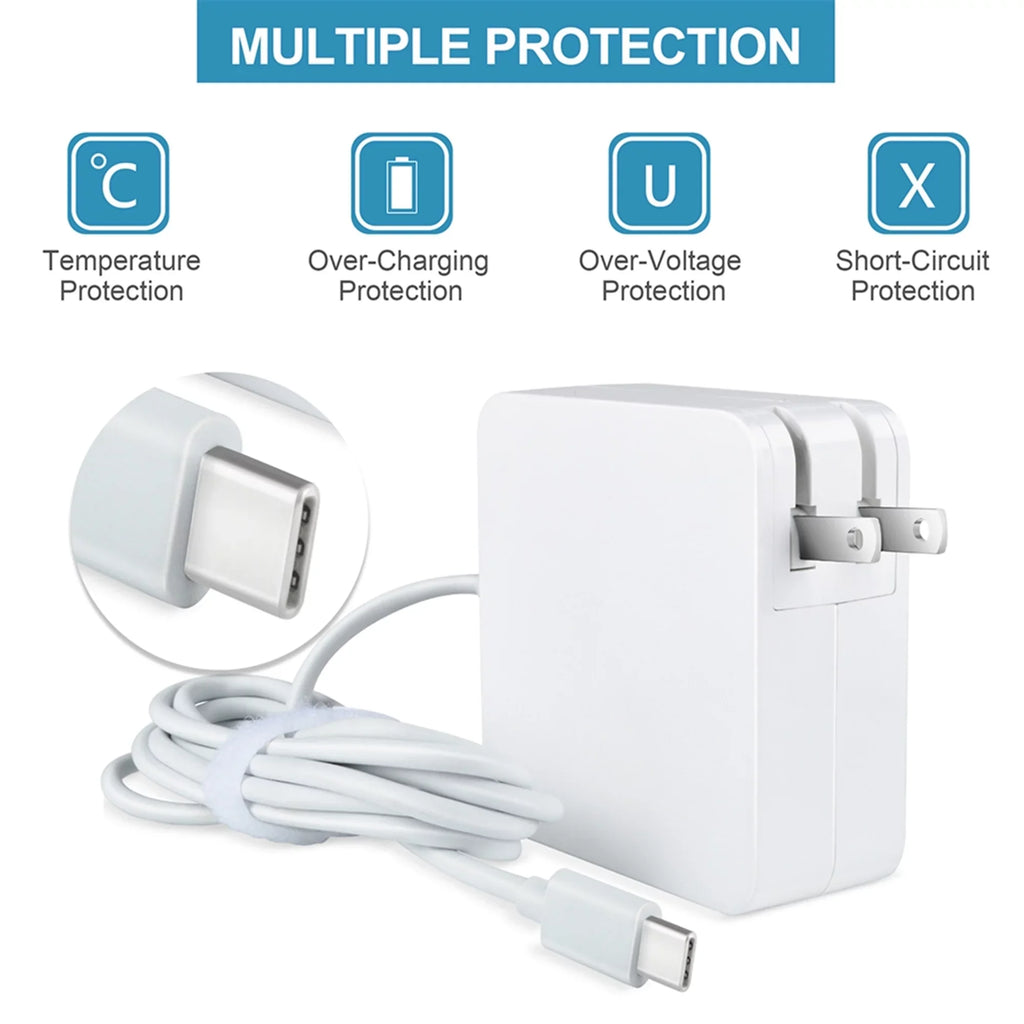 2-in-1 13 for Replacement Laptop Compatible KONKIN Type-C Adapter BOO Charger XPS P82G003 White 7390 USB AC 65W Dell PSU