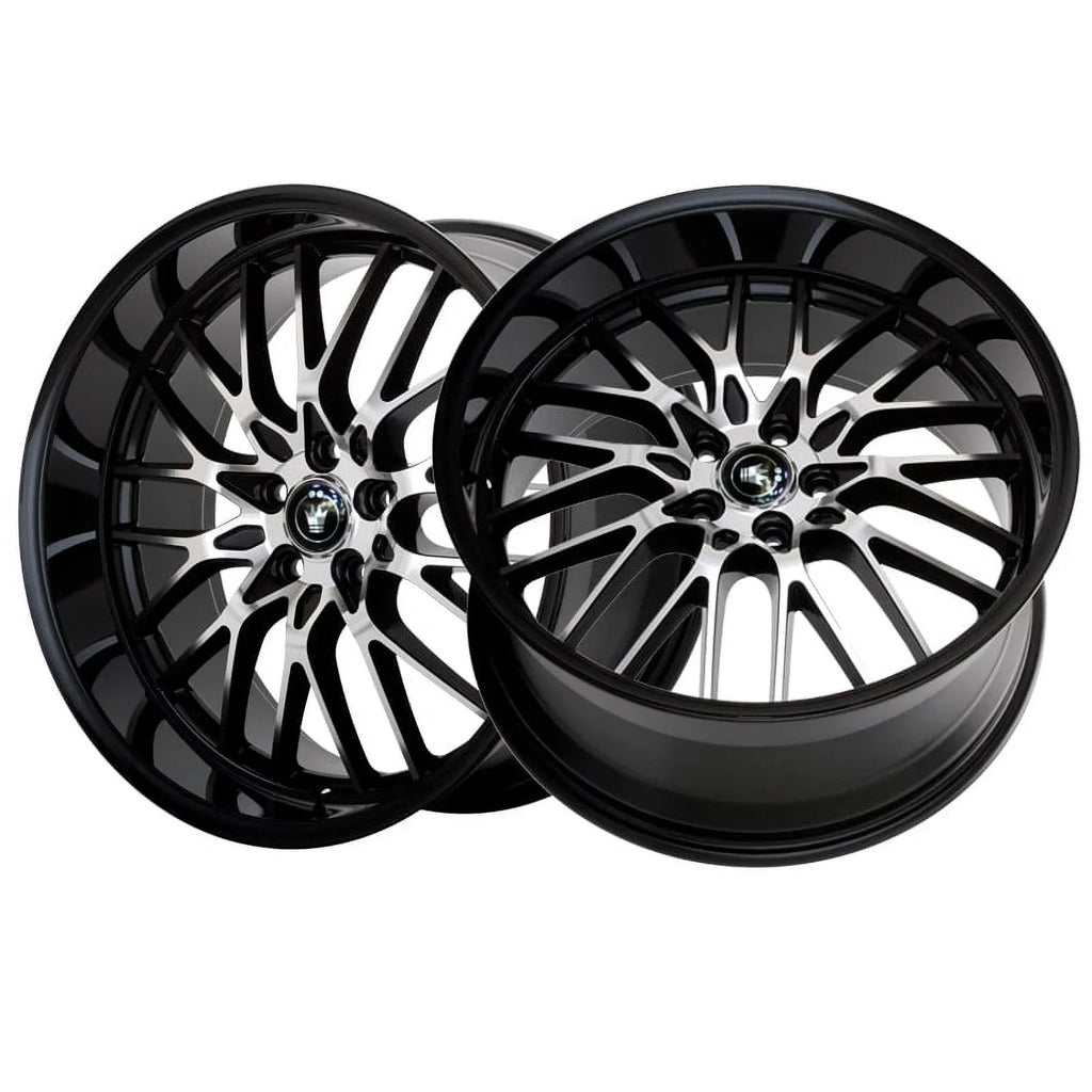 16MB Machined 16x7 Gloss Lace Face Black With Wheel 5x100/5x114.3 Konig +40et
