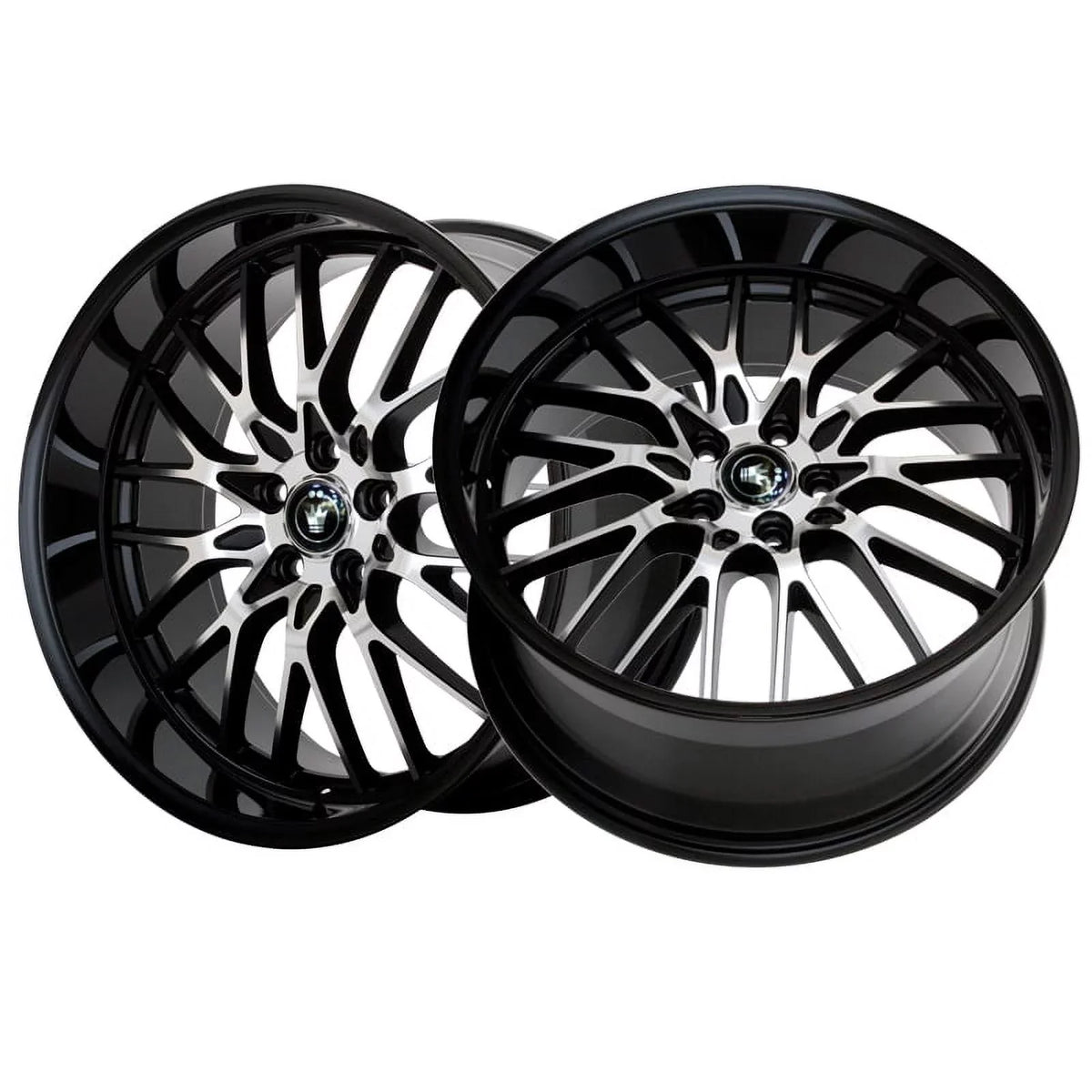 16MB Machined 16x7 Gloss Lace Face Black With Wheel 5x100/5x114.3 Konig +40et