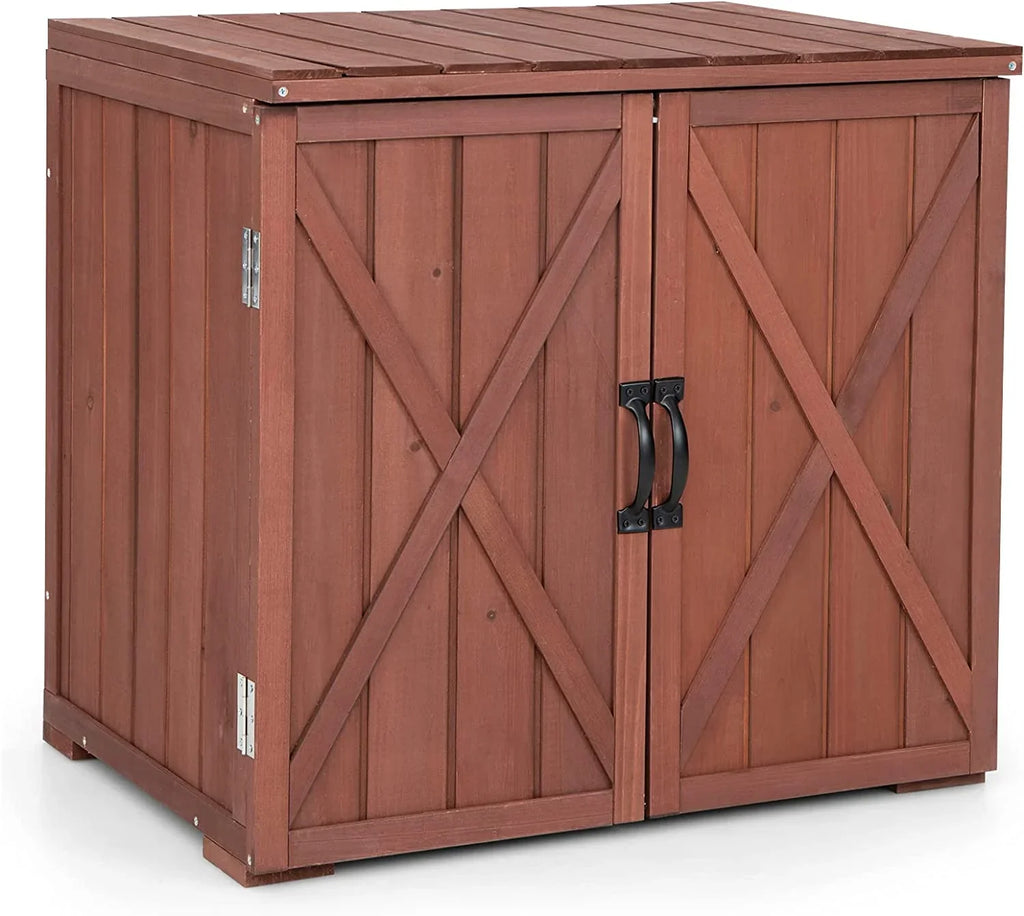 Storage Easy x 30" & Wooden for 28.5" Assembly, Garden Countertop, Space Inner Cabinet Porch, Deck Box (Brown) x Storage Storage Box, Tool Outdoor 22" W/Spacious 30" Backyard
