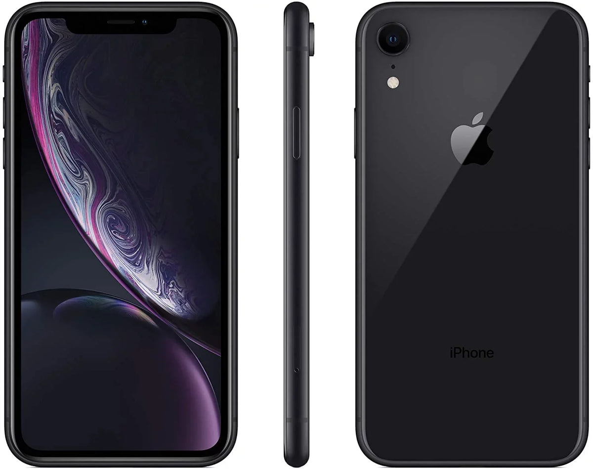 (Refurbished) 64GB (Fully Gift Unlocked) Black XR iPhone w/ A1984 Box Restored Apple