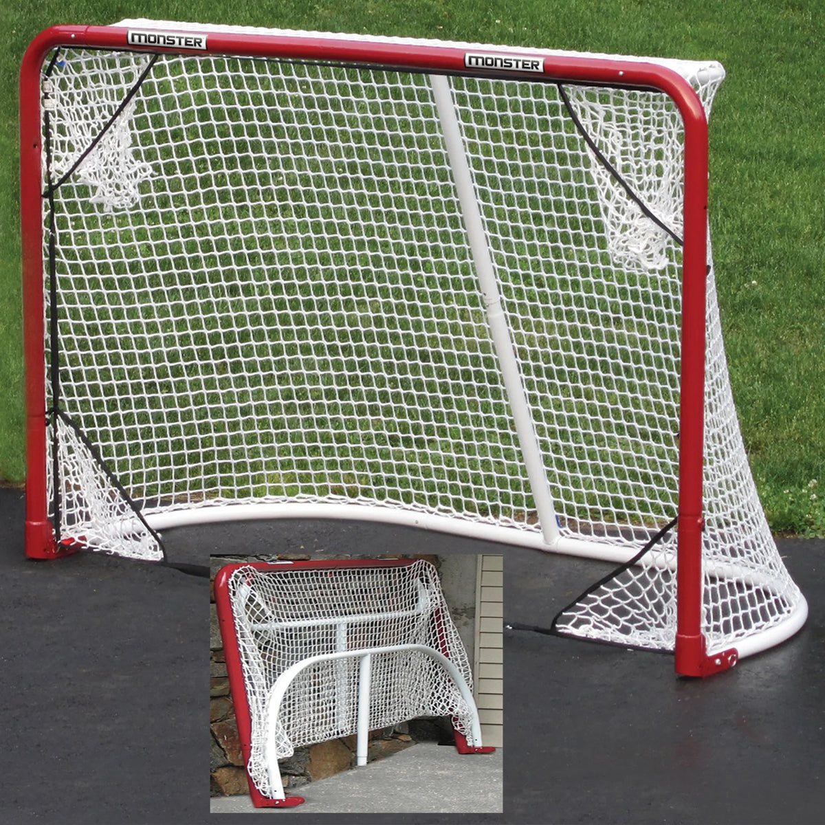 EZgoal Goal x Monster 6' Folding Nets, 4' w target by 2" Hockey