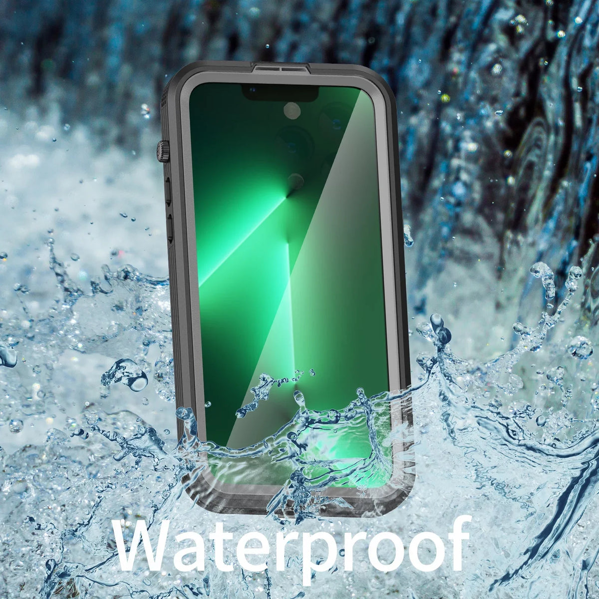 '- Military 6H for iPhone Pro Protector for Built-in 14 with 6.1" Pro [Real Underwater][14FT Case MagSafe] Screen iPhone 360][IP68 Dropproof][Dustproof][Compatible 14 Waterproof, Black