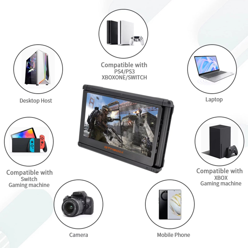 GTMEDIA 11.6-inch Screen Monitor for Display Monitor Dual Full X Portable IPS Mate Laptop, GTMEDIA 1080P HD