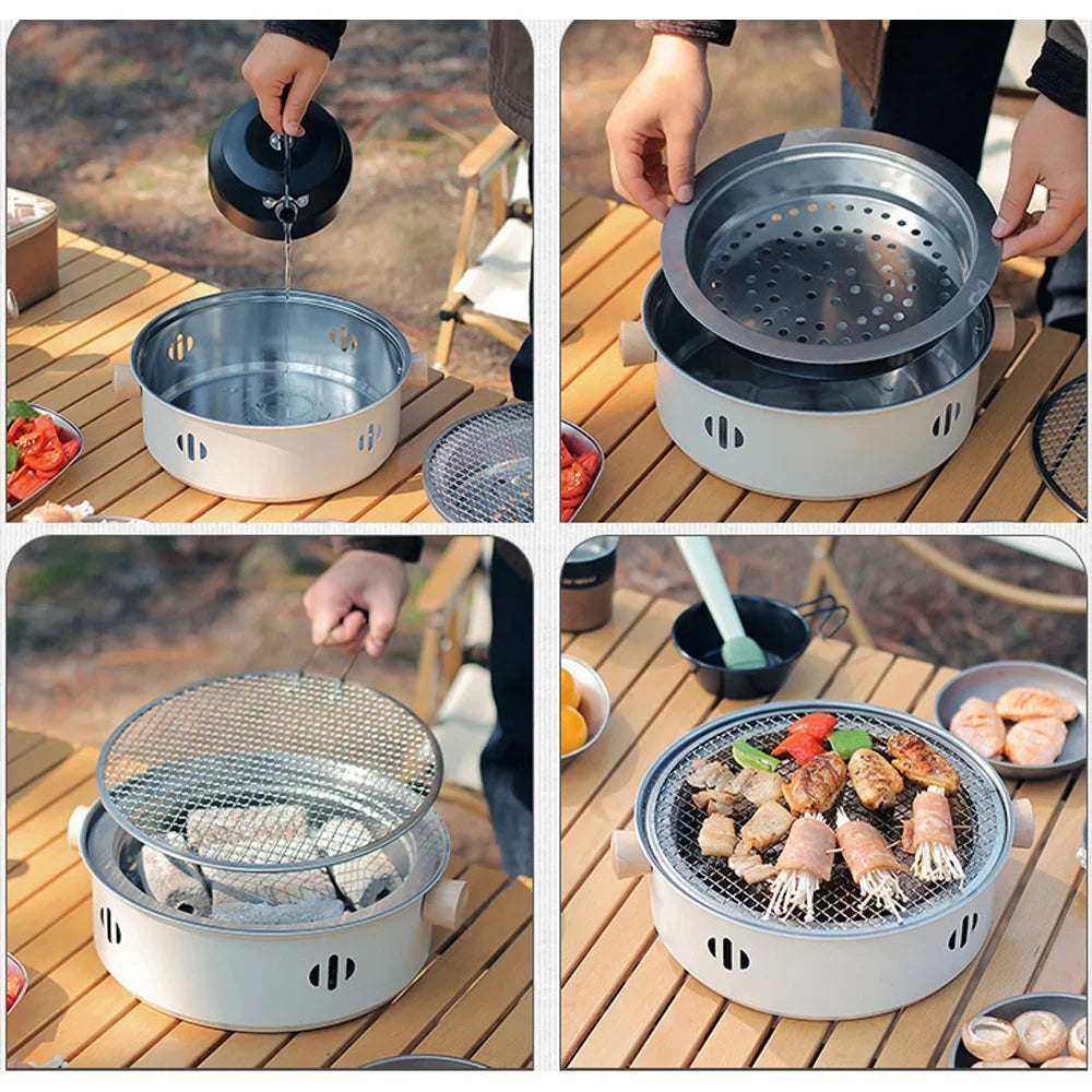 Cooking Grill Charcoal BBQ Ideal for Stove Camping Dcenta Barbecue Portable