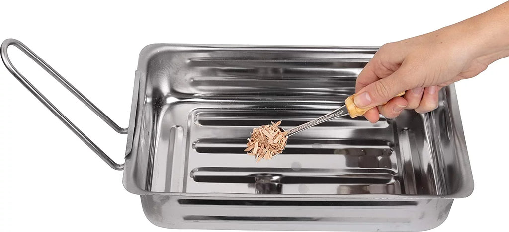 3.5”) Sample 11” with Mini Box - Outdoor Heat Over Smoker Chip - x x Works Any Stovetop Wood (7” Stainless Source, Indoor Steel or Gourmet Smoking