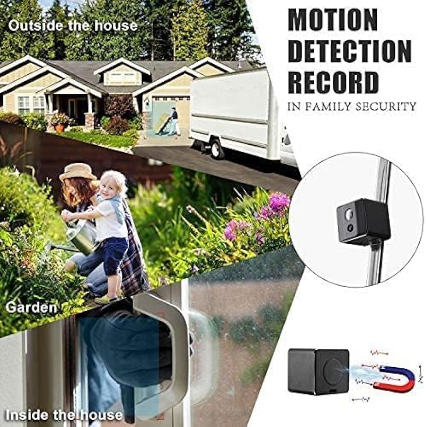 Body Home Portable Spy Mini Night Cam Motion Vision Cam HD Wireless Hidden Gift Camera with Cameras Surveillance Detection Indoor/Outdoor1 Nanny 1080P for Security and Small Camera