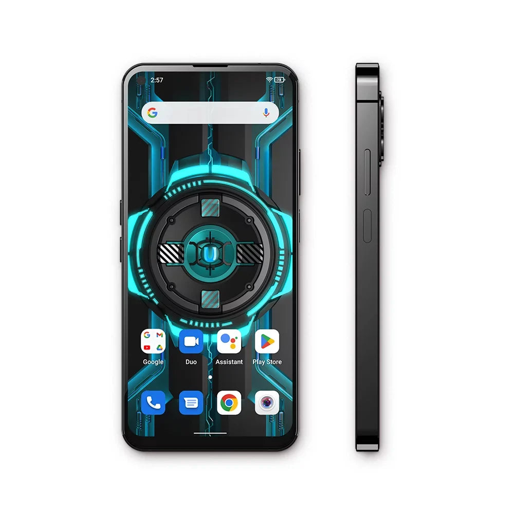 Camera, Charging, Transparent NFC, LED Back Unihertz Design Light, Smartphone, Android 5000 12 108MP mAh Industrial Unlocked Smartphone - with Battery Fast 4G and Colorful (Black) Luna