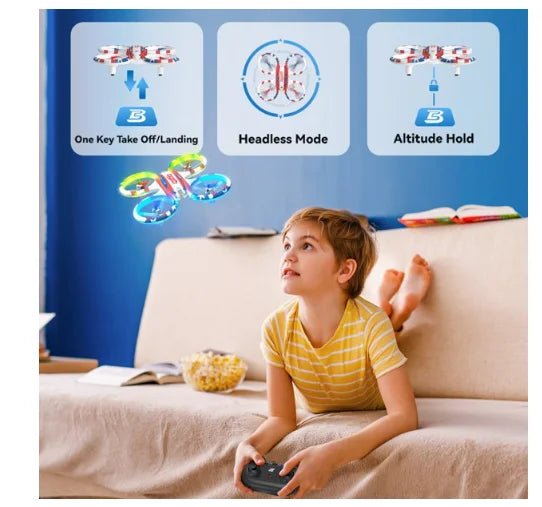 RC for for Kids, Stunt White Drone, Drone HQ051 Drones Refurbished Drone up Drone Indoor Glow Bezgar Mini Stunt Kids 2.4GHz Boys,