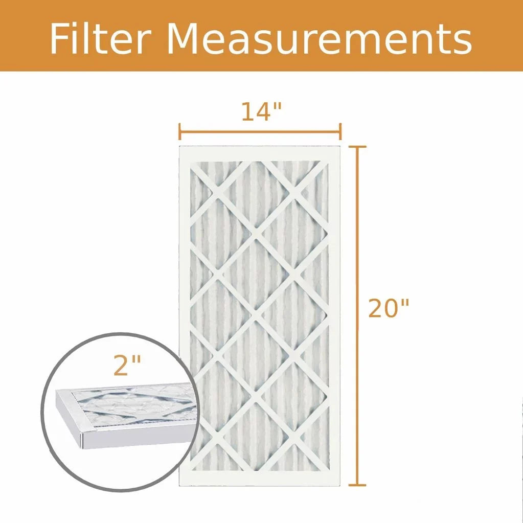 Pack) Filter Air - (6 8 Pleat 14x20x2 MERV Key Purolator
