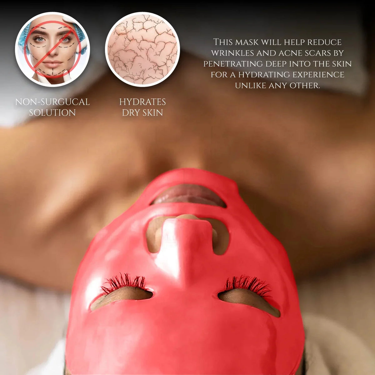 Wine Red Anti-Aging Facial Single - Mask Mask