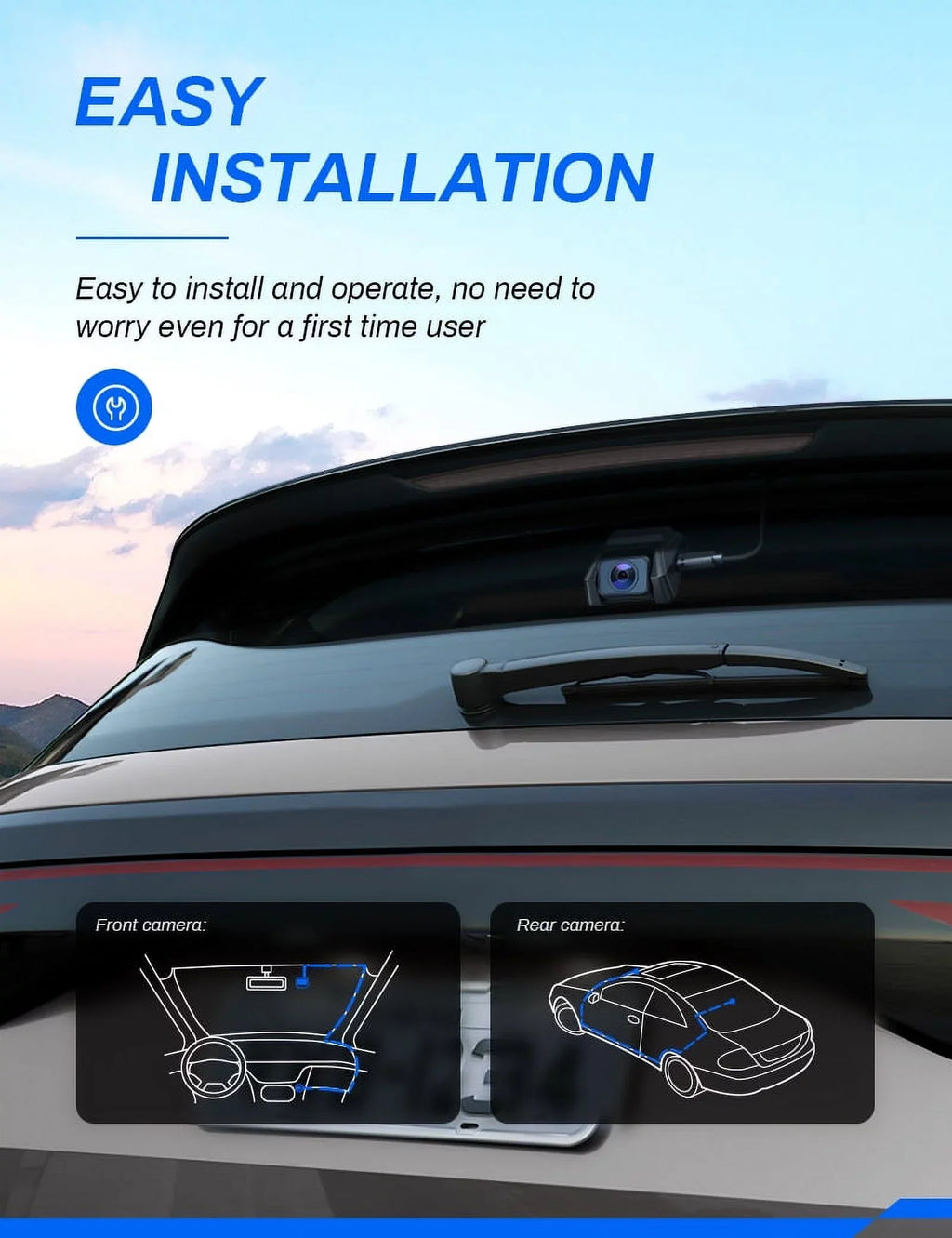 Dash Camera Inch Front Recorder for 2.5K Vision Dashboard 170 WDR Crosstour and Screen IPS CR900PRO Backup Cars G-Sensor, Dual Night Cam, Rear Car Parking Cam with GPS Dash 3 Camera Magnetic Monitor