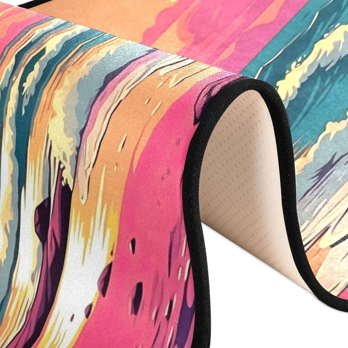 Home Bedroom Area Rug Rug Rectangle Waves Room Living Ocean Non-Slip Decor Washable Inches#10 for Coolnut Runner Bathroom Rug 72x24 Hallways