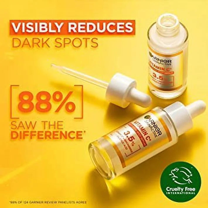 30Ml. Garnier Glow Serum, And Brightening Skin Naturals Anti-Dark Spots