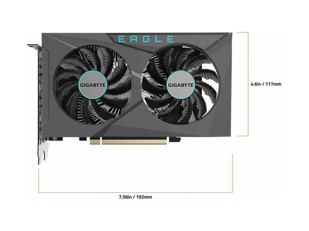 OC-6GD Card, Fans, Video GV-N3050EAGLE Graphics Card 96-bit 6GB GDDR6, GIGABYTE WINDFORCE 2x GDDR6 OC EAGLE GeForce 3050 RTX 6G
