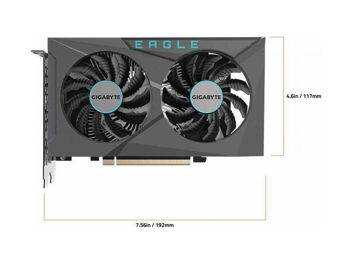OC-6GD Card, Fans, Video GV-N3050EAGLE Graphics Card 96-bit 6GB GDDR6, GIGABYTE WINDFORCE 2x GDDR6 OC EAGLE GeForce 3050 RTX 6G