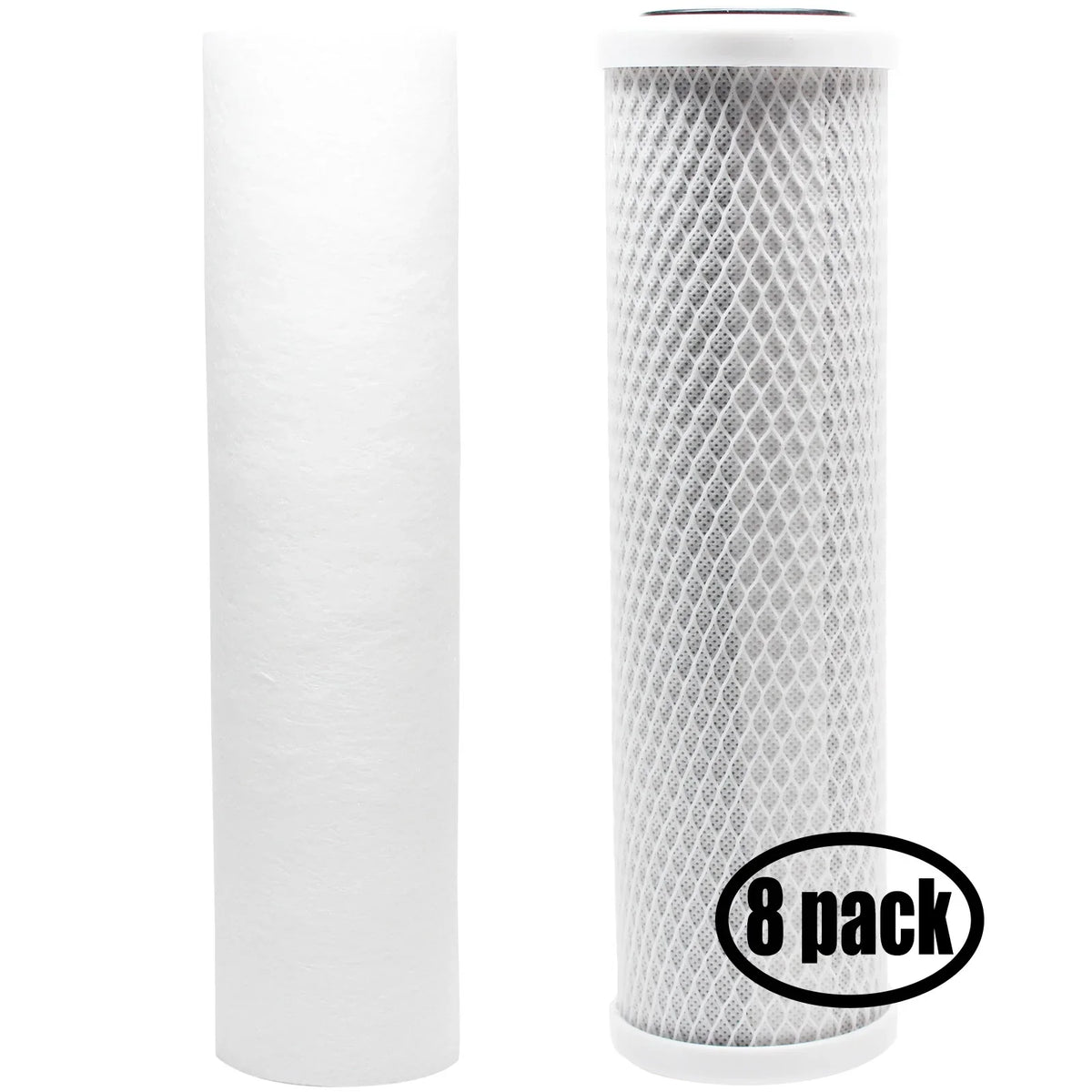 & System 3S Filter Filter Denali Block Carbon 8-Pack Replacement Pure Kit Filter for Brand Includes PP - RO Depot WD Water Sediment - RO for