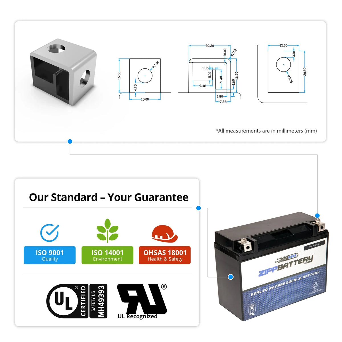 for Snowmobile 2006 Battery Arctic 260 (50-n18l-a3 570 Ah, Y50-n18l-a3 Bearcat Cca) Battery 12 Cat Zipp Volt,20