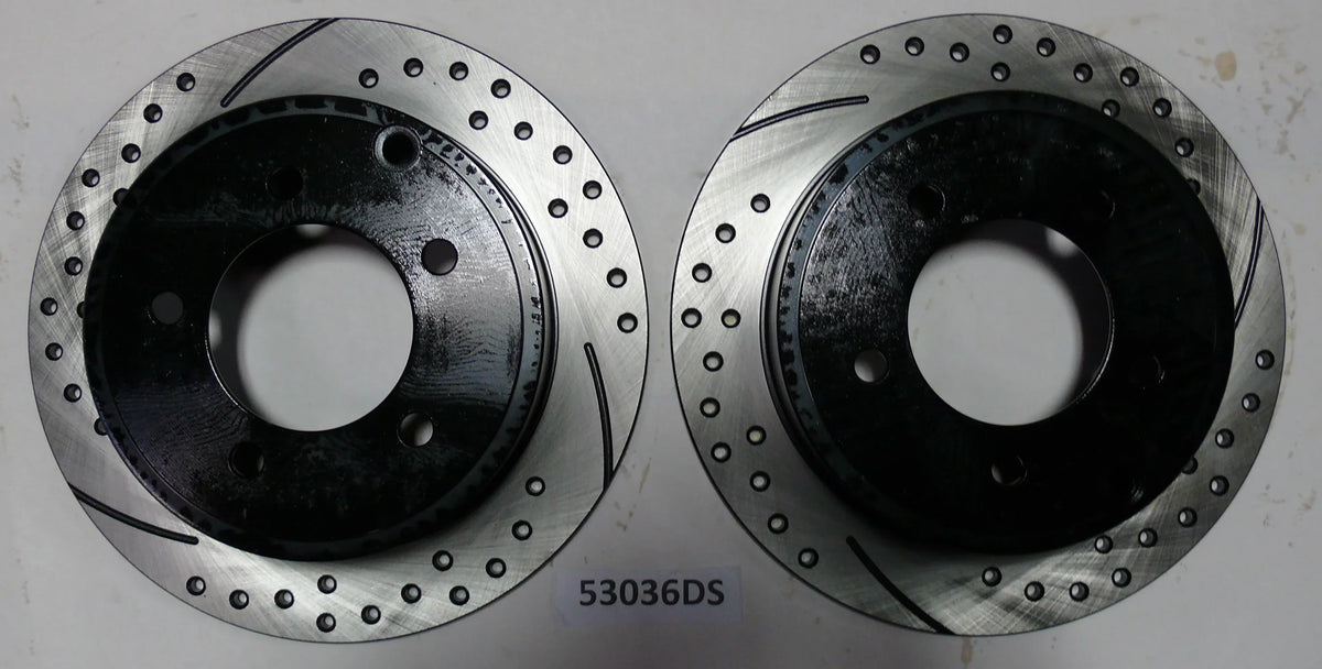 Black Pad Coated Approved Performance 2011 & Disc Slotted, Powder Fits and Front Caliber and Rear Brake C2706 Rotor 2010 Drilled Dodge Kit
