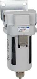 filter, 0.1 micron, bowl, air compressed drain, coalescing 3/4" manual npt bracket -