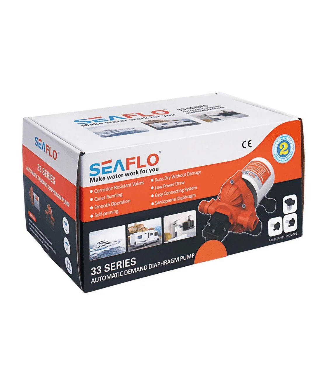3.3 45psi SEAFLO Boat Rv Ac Water Automatic 110v Pump Gpm New