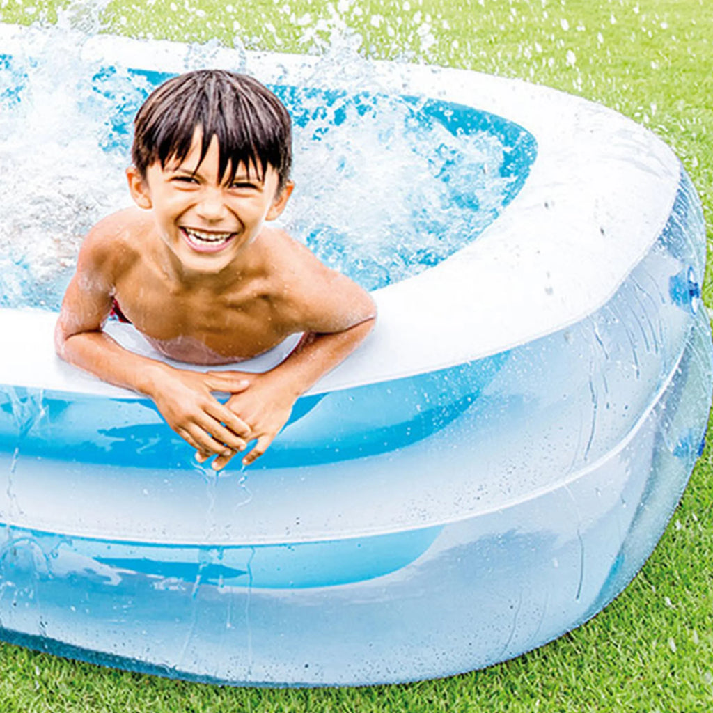 Blue with Center Play Swim Kool & x 8.5' Center, 5.75' White Intex Splash