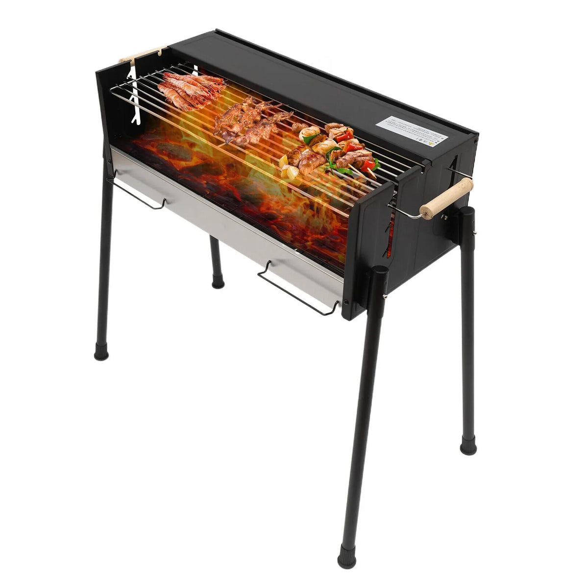 Stainless 304 Folding Grill Charcoal Grade BBQ Kits Steel with Grill Grill Barbecue Tool Miumaeov Food Camping Grill Charcoal for Portable Picnic