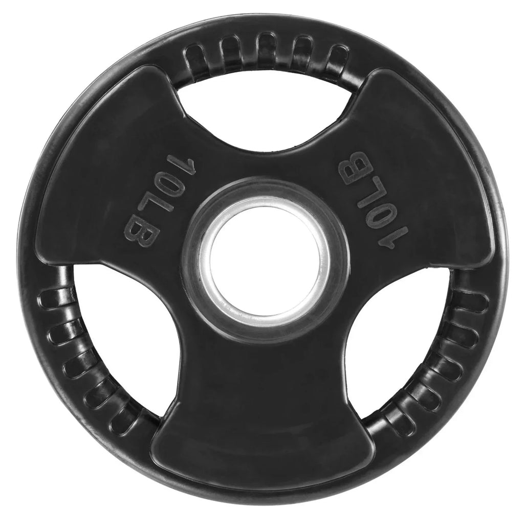 Weight (New) Set Grip Plate 395 French ft Bar w/7 Rubber lbs Fitness Olympic