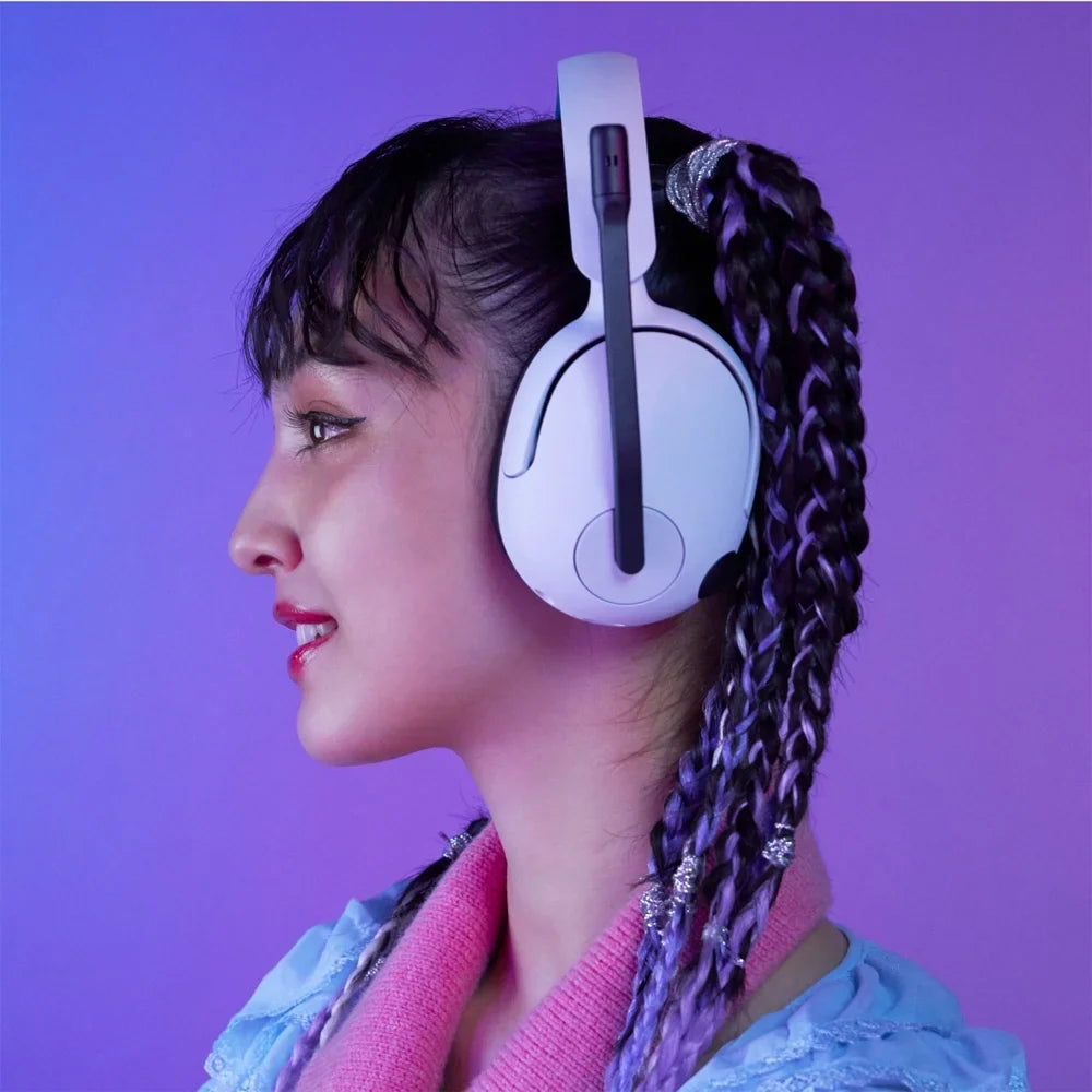 Protection Enhanced WHG500/W Headphone Gaming to Wireless Cable INZONE Noise Pack H5 Bundle 6 Pro Sony White Foot USB-A Headset, YR CPS 2 Deco with Audio Stand, USB-C Cancelling & Gear